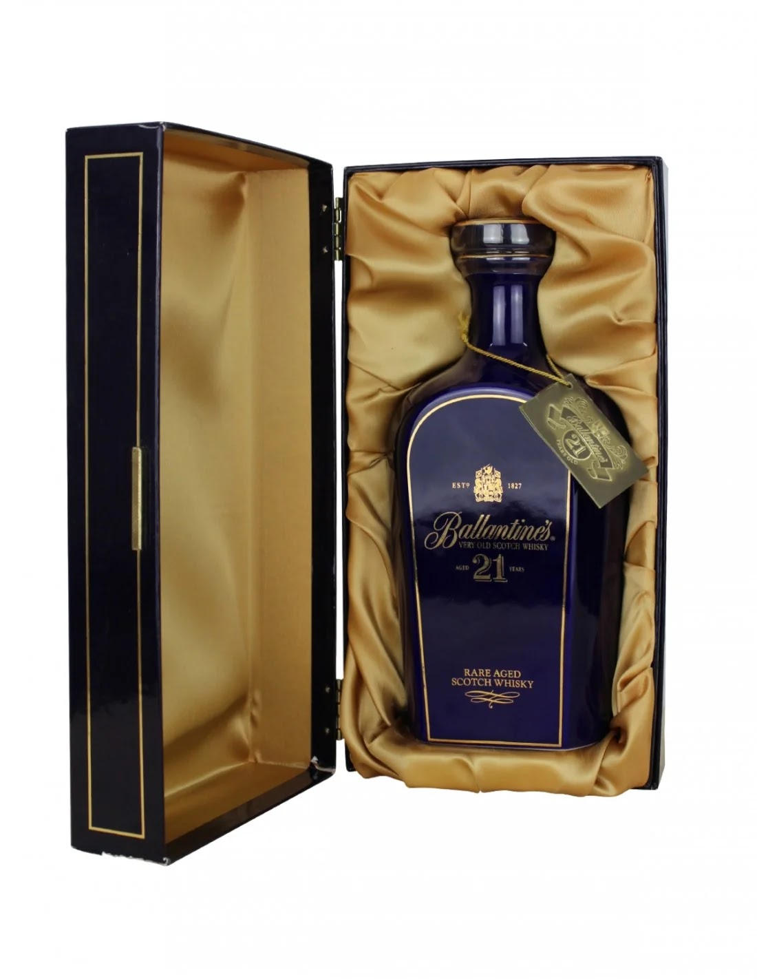 Ballantine's 21 Year Old Blue Ceramic Decanter