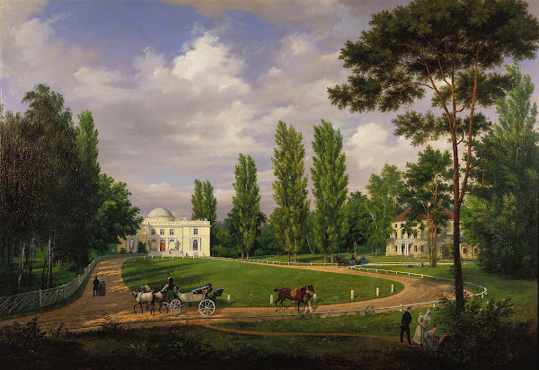 View of the Natolin Palace from the courtyard 1830s