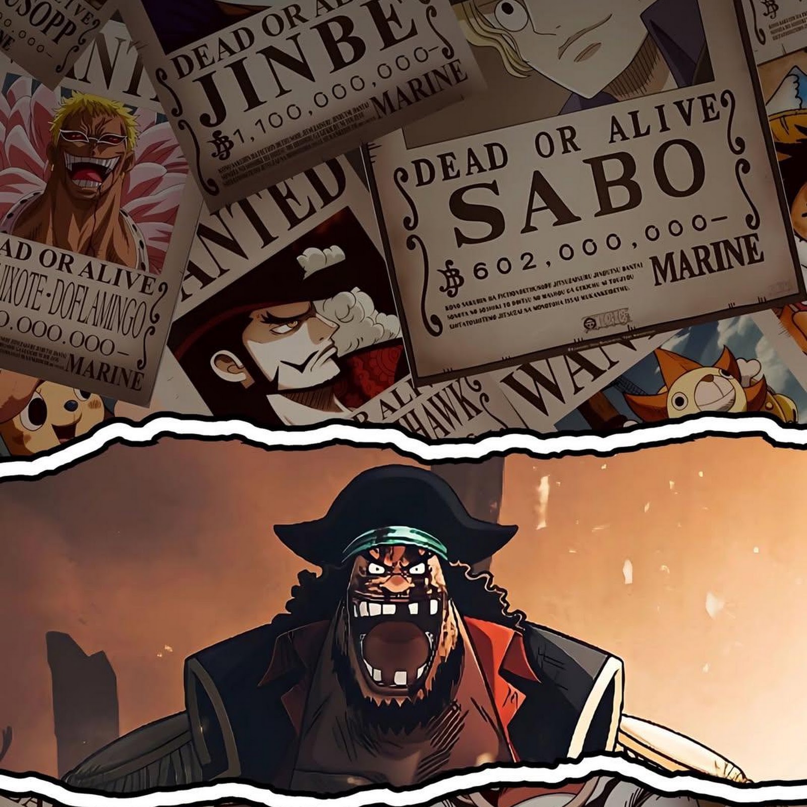 Download One Piece Blackbeard Wanted Posters Full HD iPhone