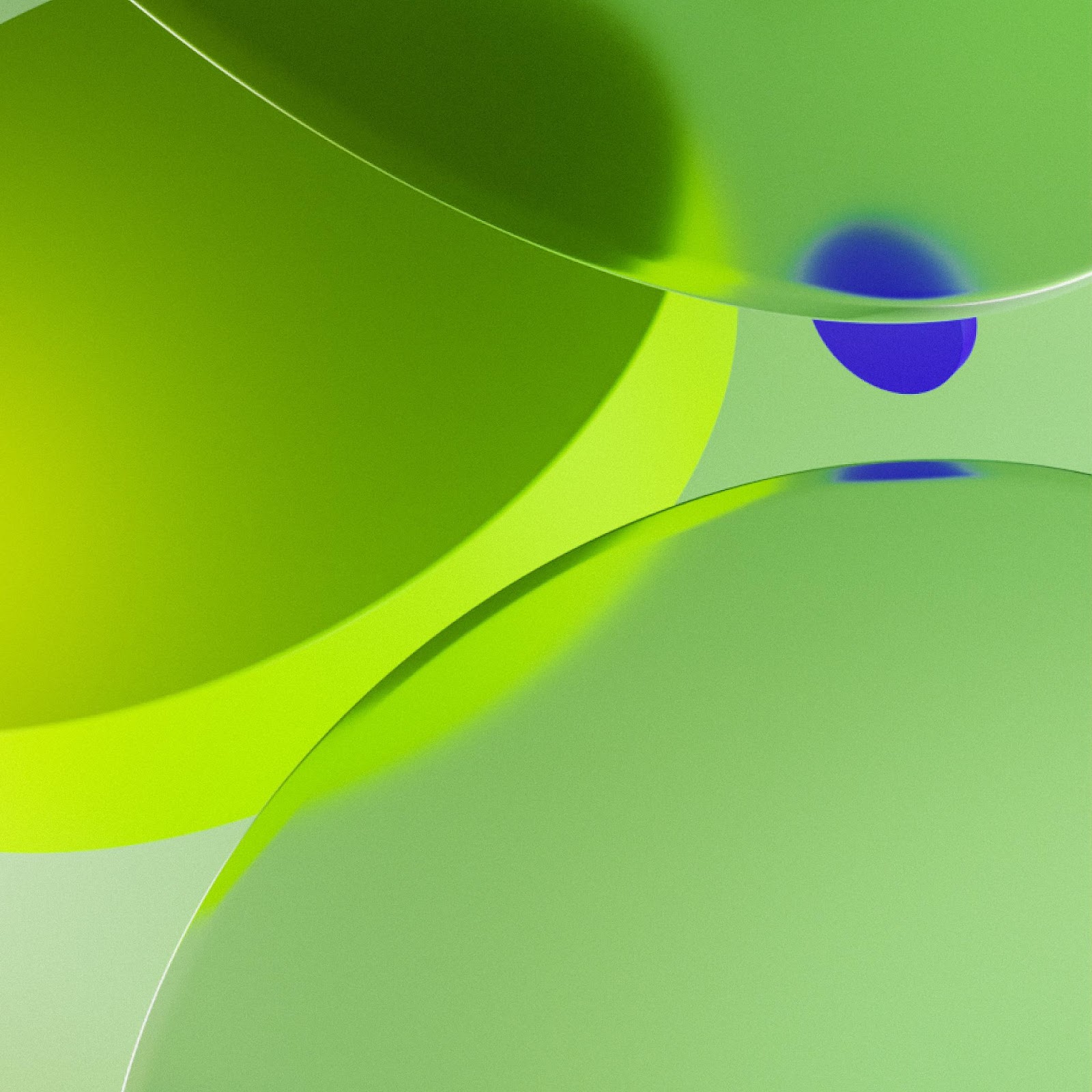 Download Abstract Green Glass Spheres 2K iPhone