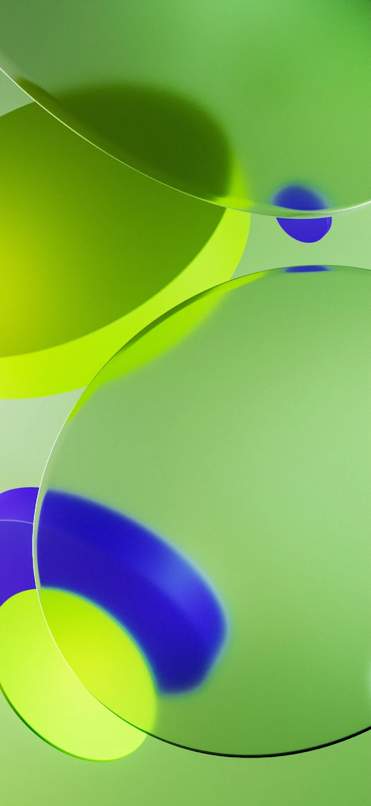 Abstract Green Glass Spheres - Digital Abstract Art 2K iPhone Wallpaper (2055x4453)