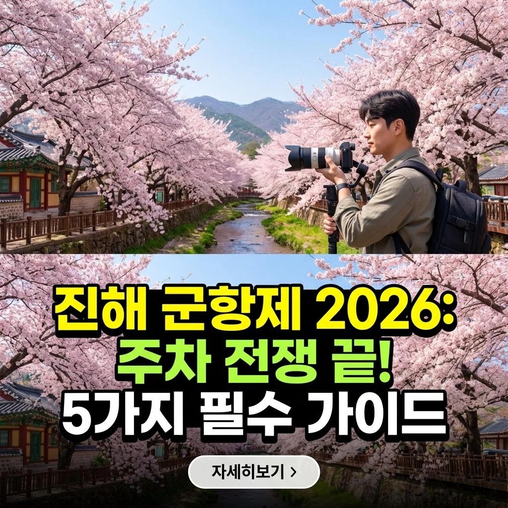 진해 군항제 2026: 주차 전쟁 끝! 완벽 가이드