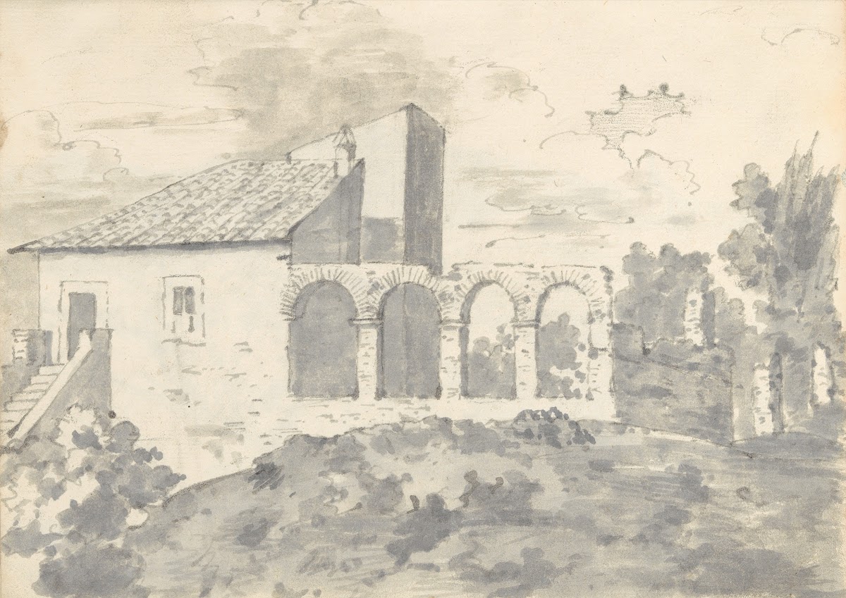 Tile Roofed Building with an Arcade 177475