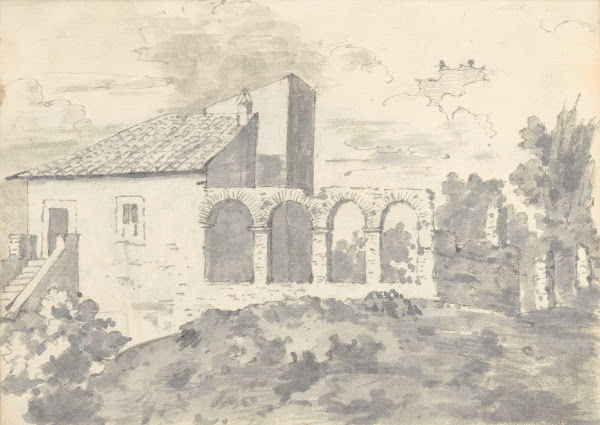 Tile Roofed Building with an Arcade 177475