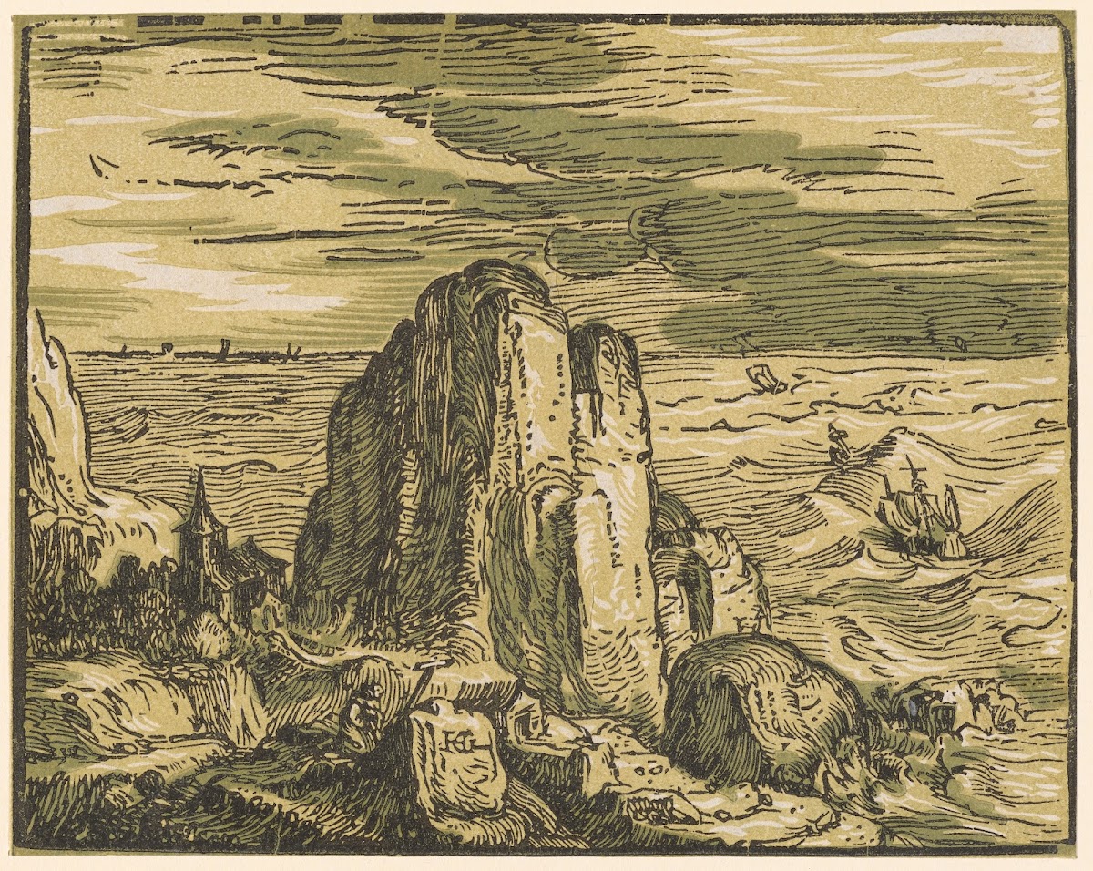 Felsklippe An Der Meeresküste 1597 1600