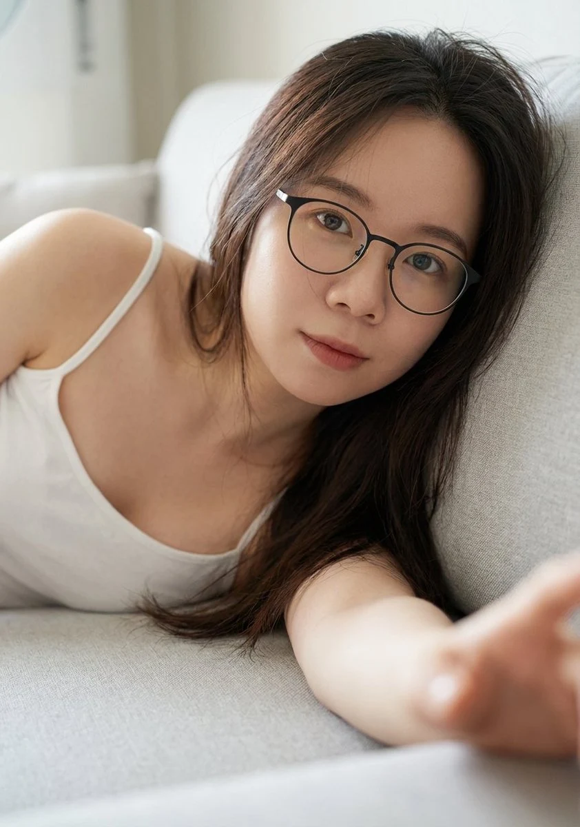 Retrato de una mujer elegante recostada