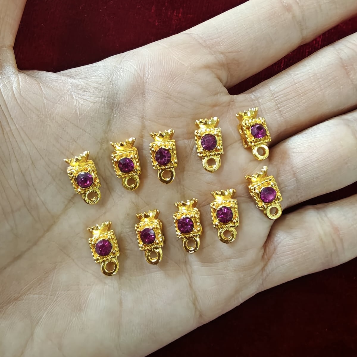 2 line diamond Small pendent hook pack of 10