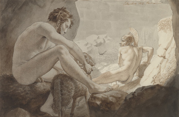 Odysseus flygter fra Polyfem 1812