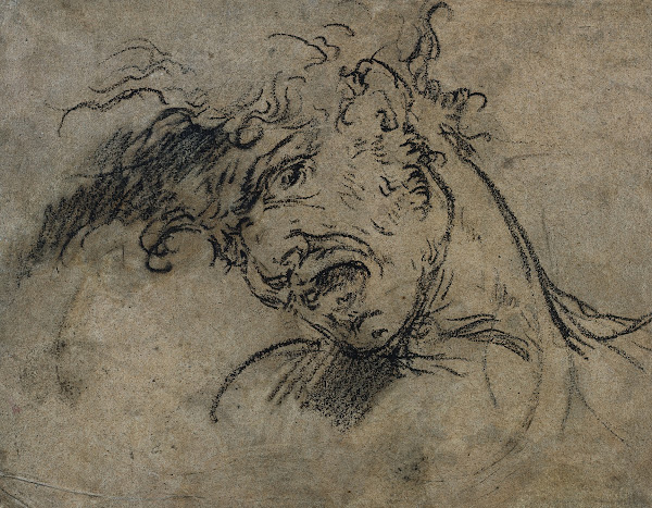 Head of a Screaming Man recto 1792