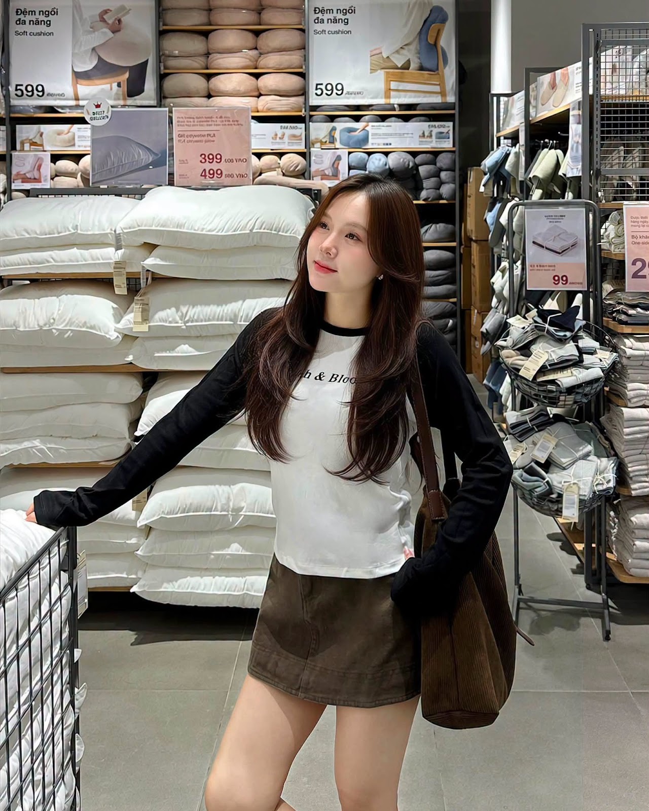 Áo thun dài tay in chữ blussh & bloom XONXEN SHOP 5509 – Image 3