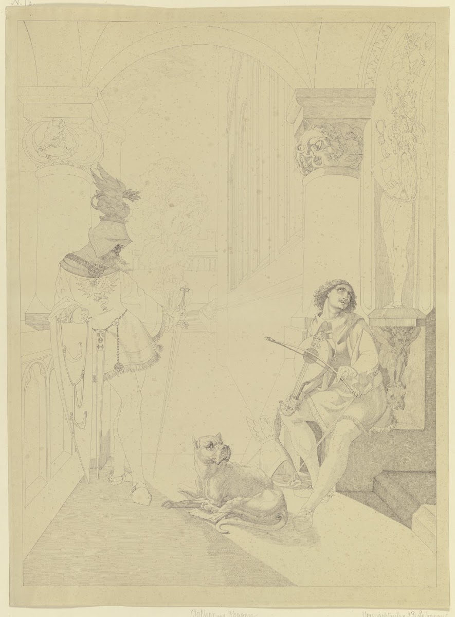 Hagen und Volker halten Schildwache ca 1820