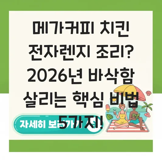 메가커피 치킨 전자렌지 조리 방법