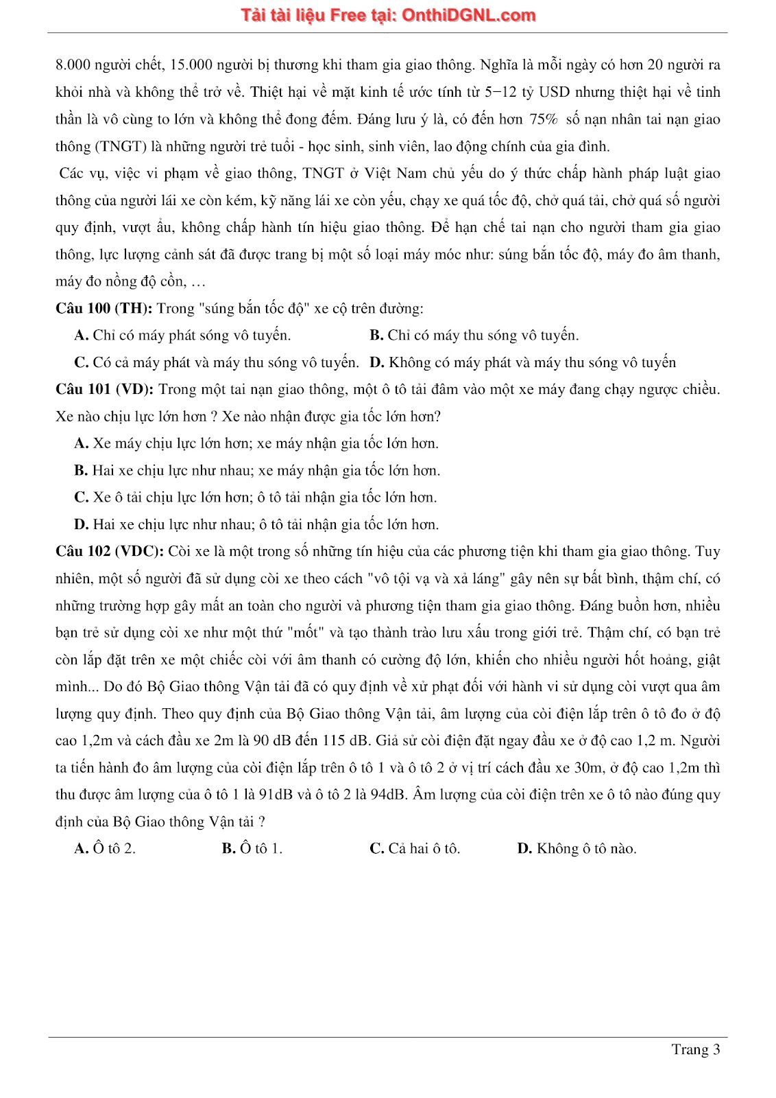 300 bài tập môn Vật Lý - Ôn thi ĐGNL ĐHQG TPHCM Phần 21