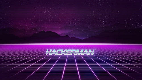 Hackerman, Retrowave, Vintage, Purple, Synthwave 4K Wallpaper Background