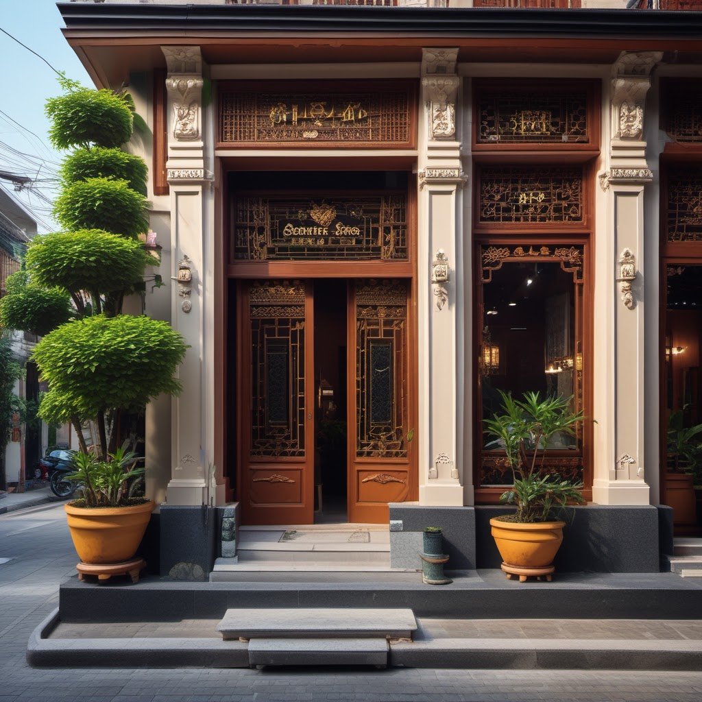 Hình minh họa: Khung cảnh cửa hàng và quy trình kinh doanh