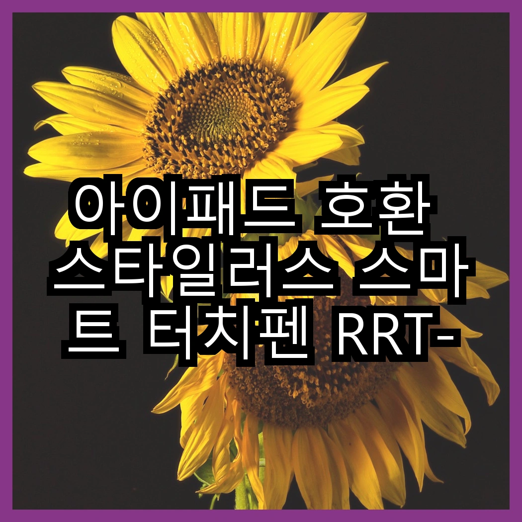 아이패드 호환 스타일러스 스마트 터치펜 RRT-412 vs 에어팟 프로2 실리콘 이어팁, 어떤 선택이 더 편할까? 썸네일
