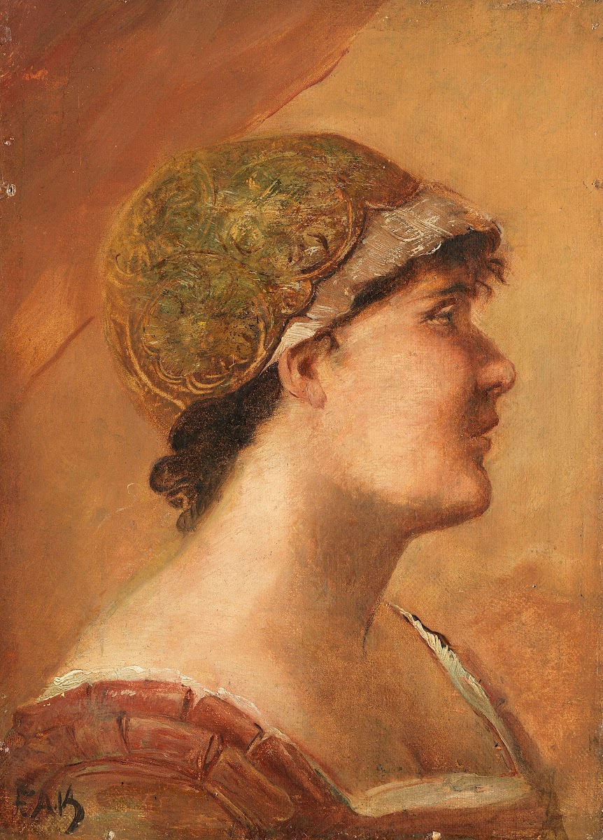 Womans Head in Profile ca1880