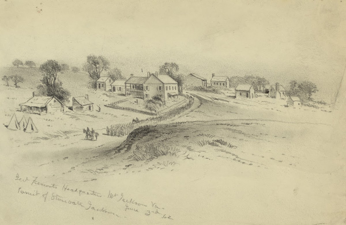 Genl Fremonts Headquarters Mt Jackson VaPursuit of Stonewall Jackson 1862