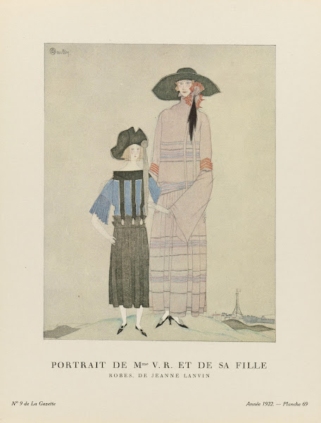 Portrait de Mme VR et de sa fille Robes de Jeanne Lanvin 1922