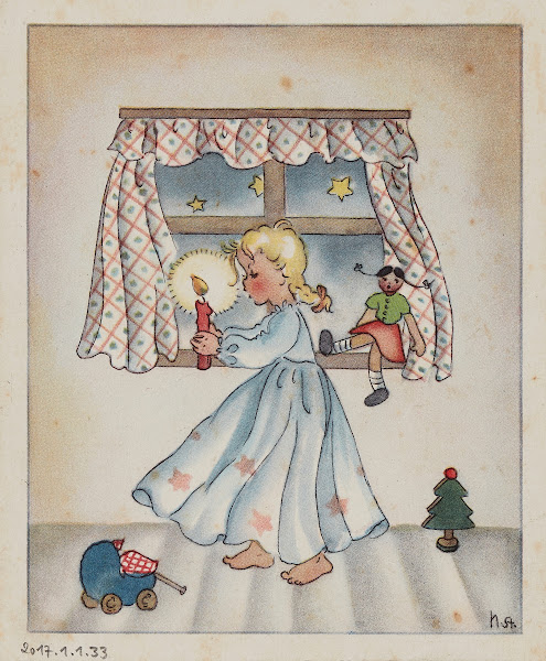 Carte IllustréE AdresséE À Une Enfant  NomméE Karin  Par Sa MèRe 1944