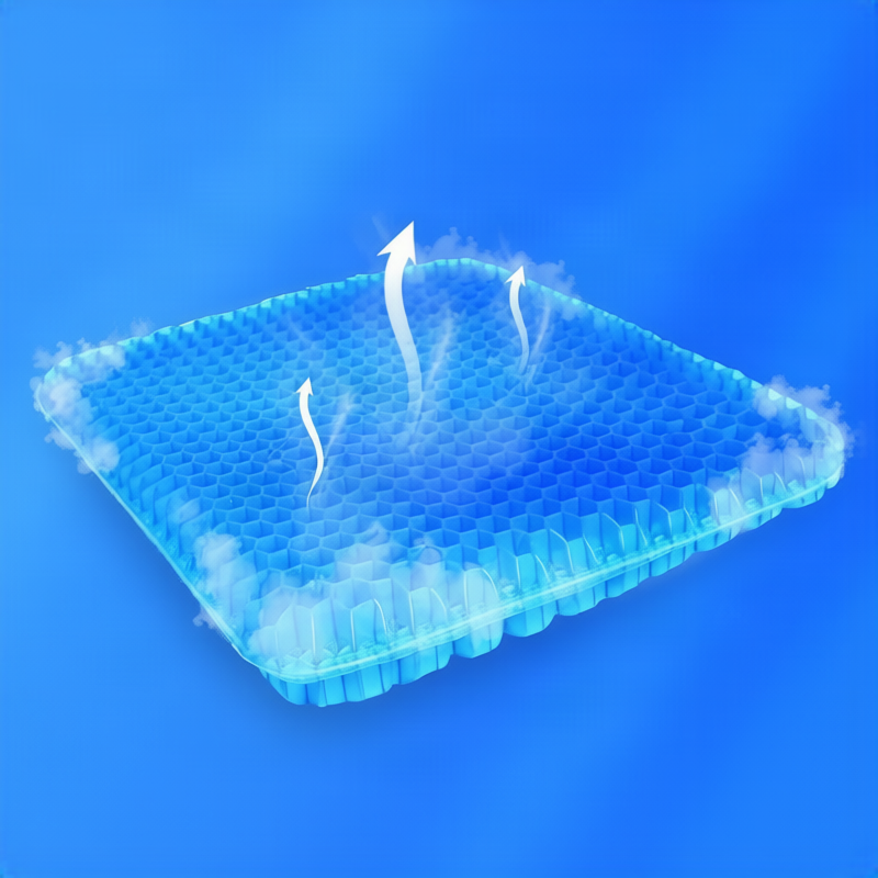 Gel-Sitzkissen mit Wabenmuster, kühlend