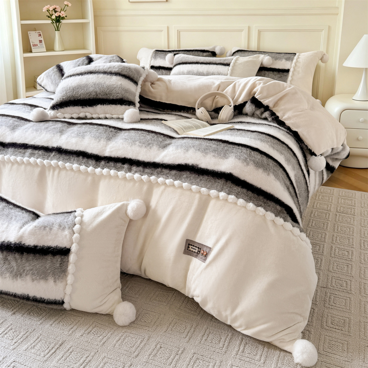 Milchfaser-Bettwäsche-Set, 1,5 m, Winter
