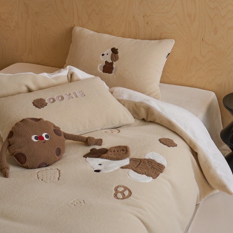 Winter-Bettwäsche-Set aus Milchfaser-Fleece, wärmend