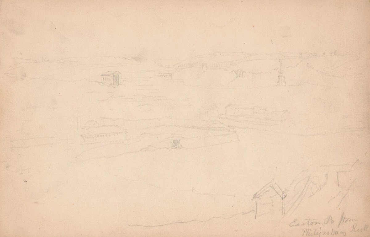 Easton Pa from Philipsburg Rock 1850
