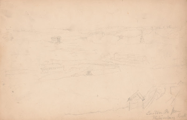 Easton Pa from Philipsburg Rock 1850
