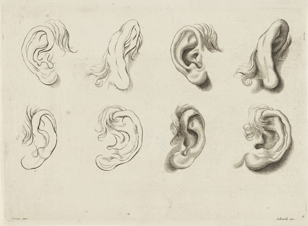 Study of various ears 1675   1711