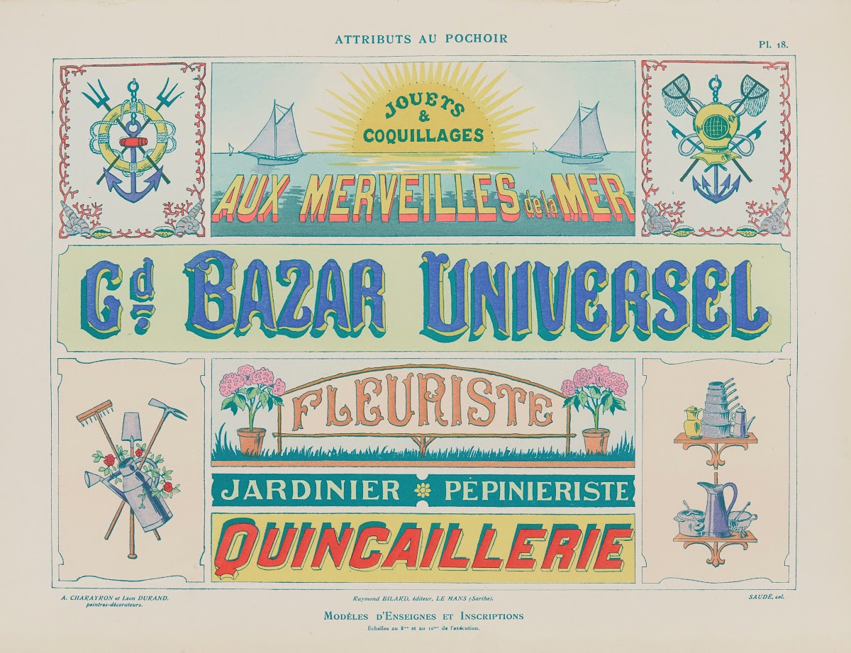 Attributs au pochoir Pl19 1914