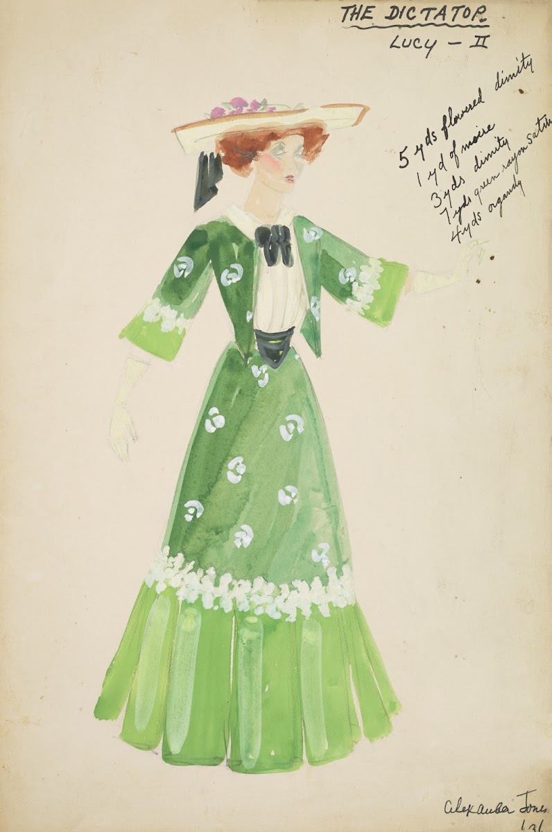 The Dictator Lucy II yellow blouse green skirt green jacket yellow hat 1934 1943