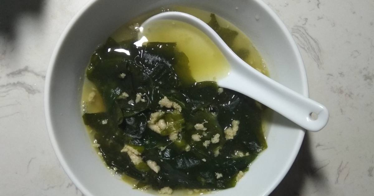Canh rong biển thịt bằm siêu tốc