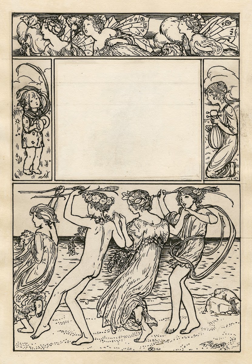 The Tempest Decorative full page frame for Ariels song 1900