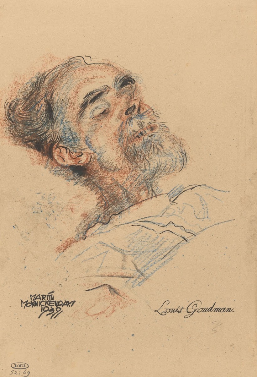 Louis Goudman op zijn doodsbed 1939