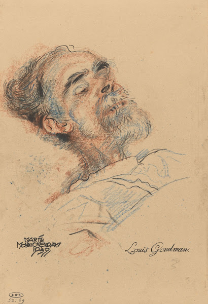 Louis Goudman op zijn doodsbed 1939