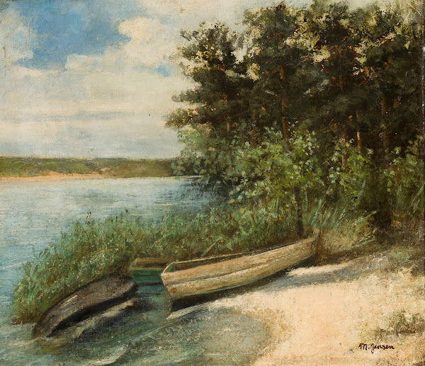 Barges at the bank