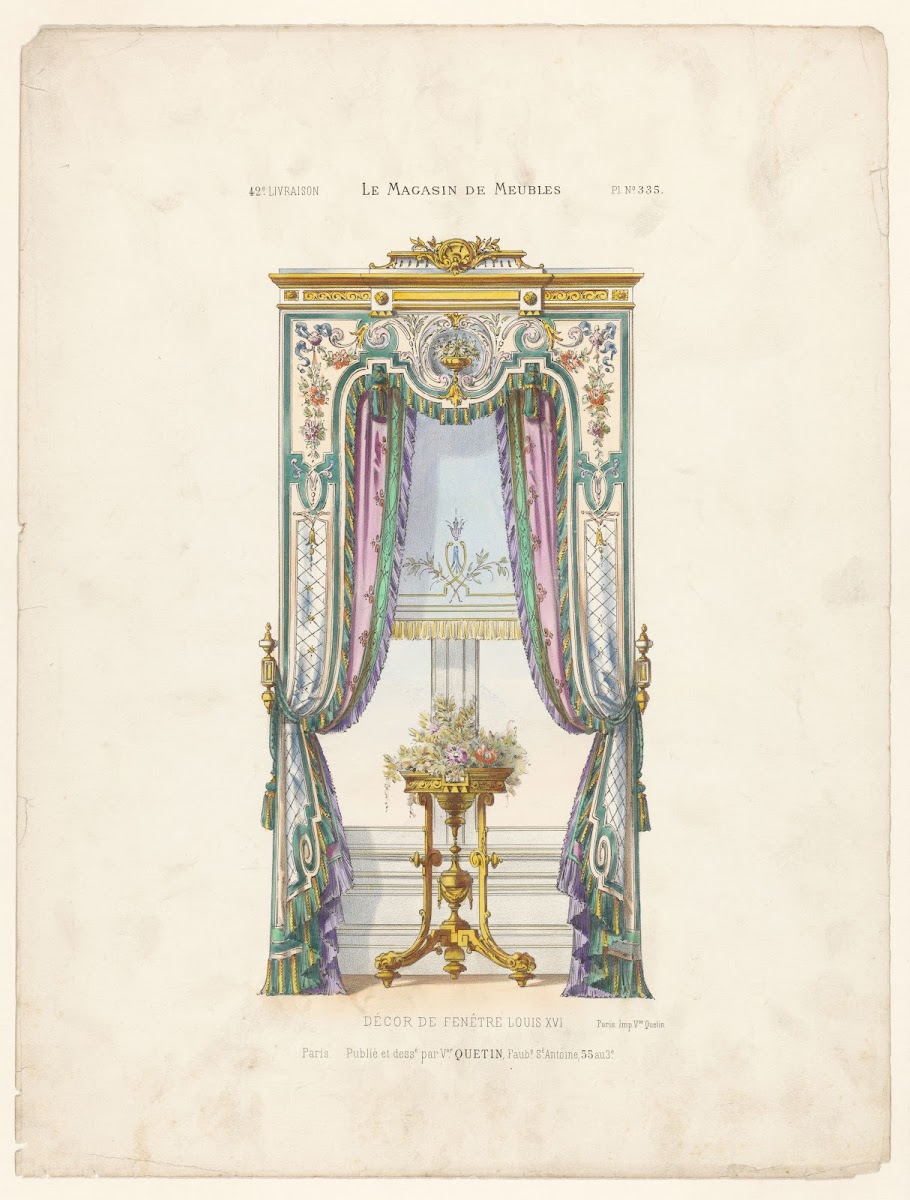 Décor de fenêtre Louis XVI 1832   1904