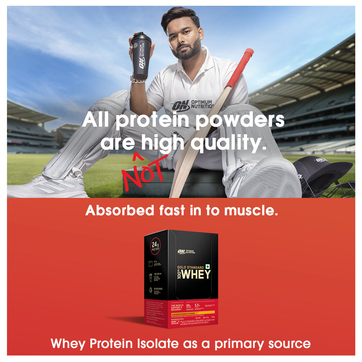 Gold Standard 100% Whey — Alphonso Mango, 5 Sachets