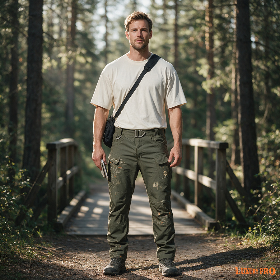 2D Cargo Long Pants with Belt