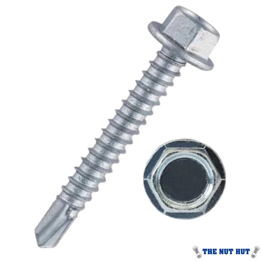 Hex Head Self Drilling Tek Screws #12(5.5)x40 A2 SS 304