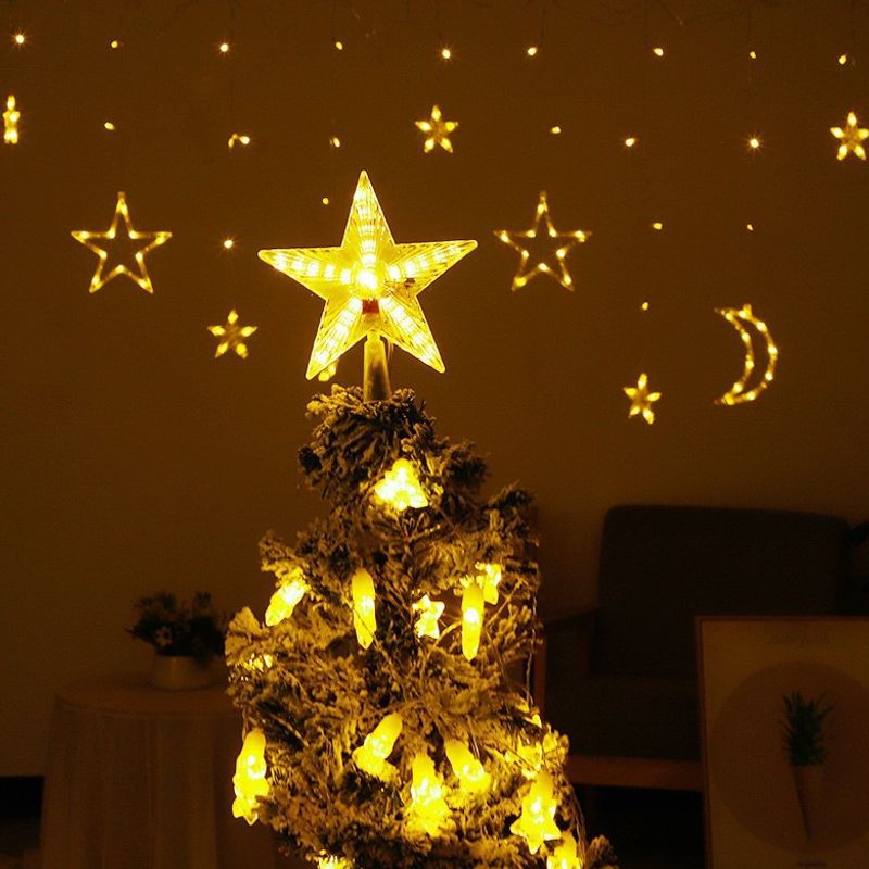 Glowing Christmas tree topper with lighting modes