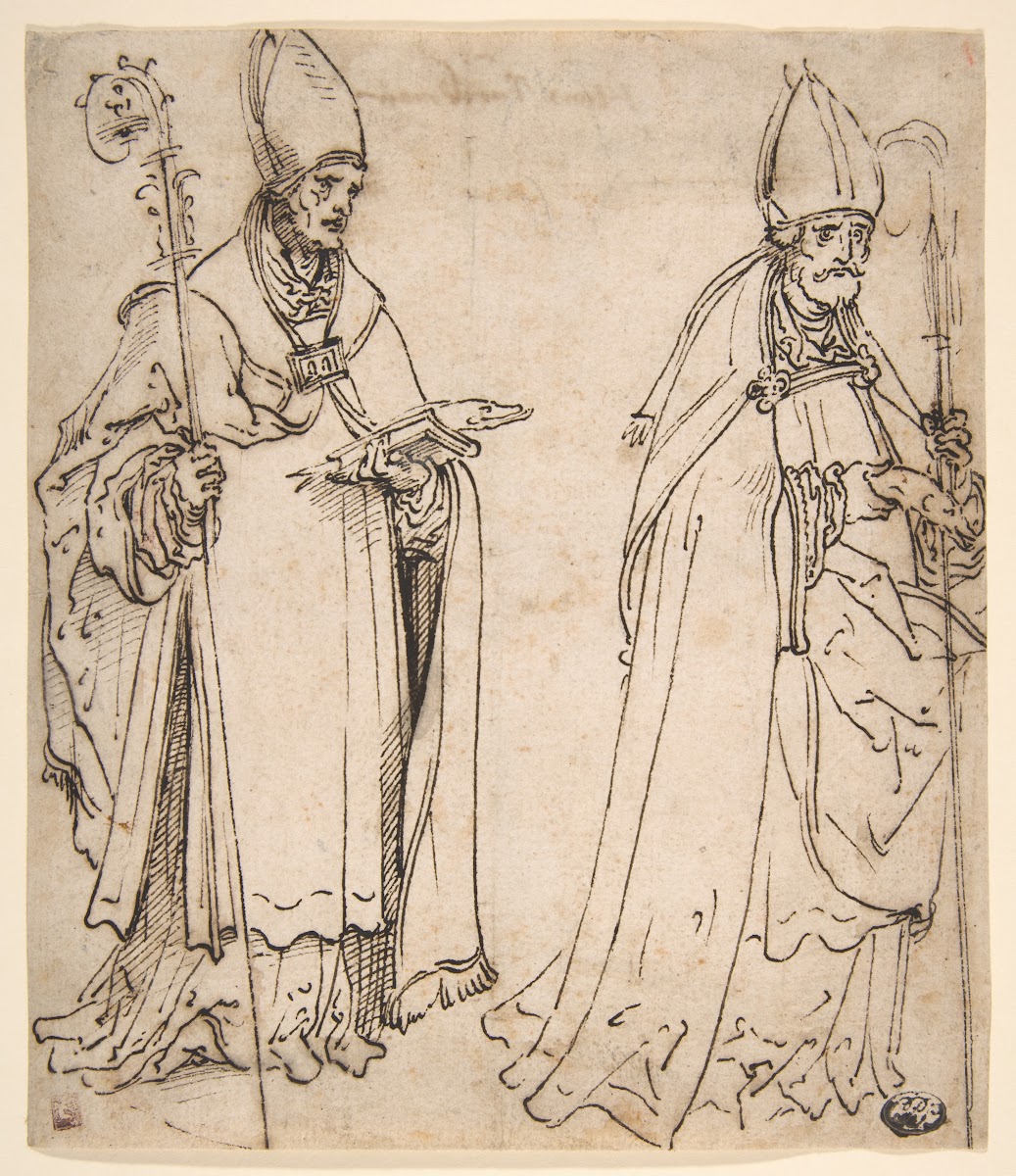 Two studies for Saint Ulrich of Augsburg ca 15058