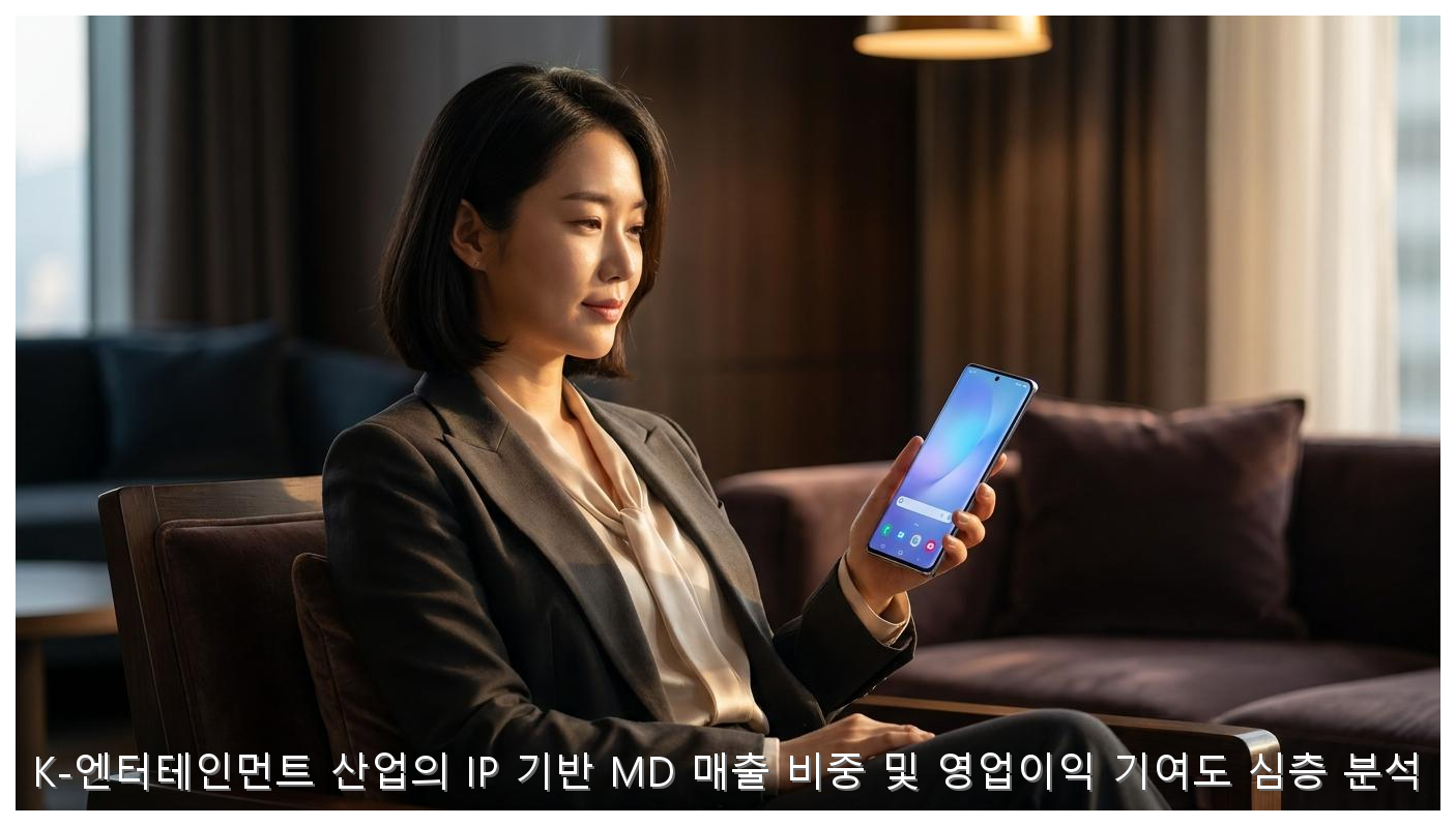 K-엔터테인먼트 산업의 IP 기반 MD 매출 비중 및 영업이익 기여도 심층 분석 핵심 안내 및 분석 인포그래픽 (4)
