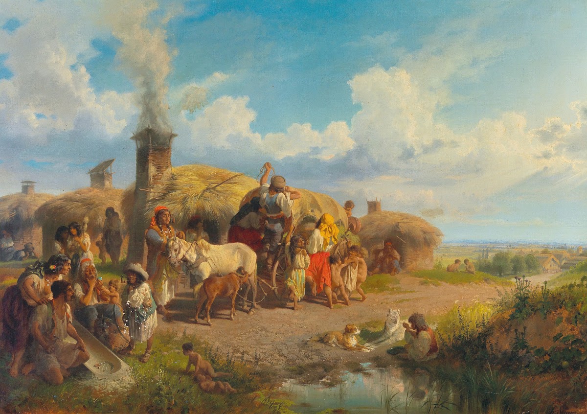 Landvolk vor den Toren der Stadt