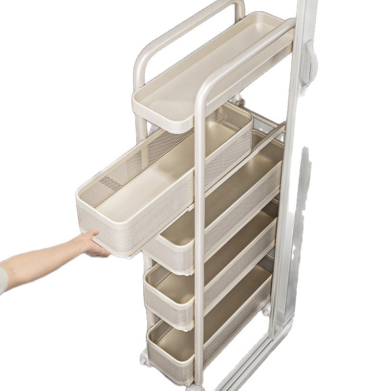 Slim drawer organizer for kitchen and bathroom