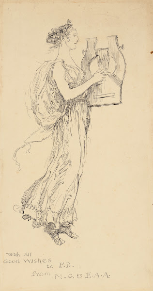 Woman in a Grecian Gown Playing a Lyre 18901911