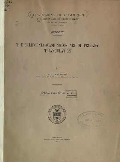 geodesy-the california-washington arc of primary triangulation 1913