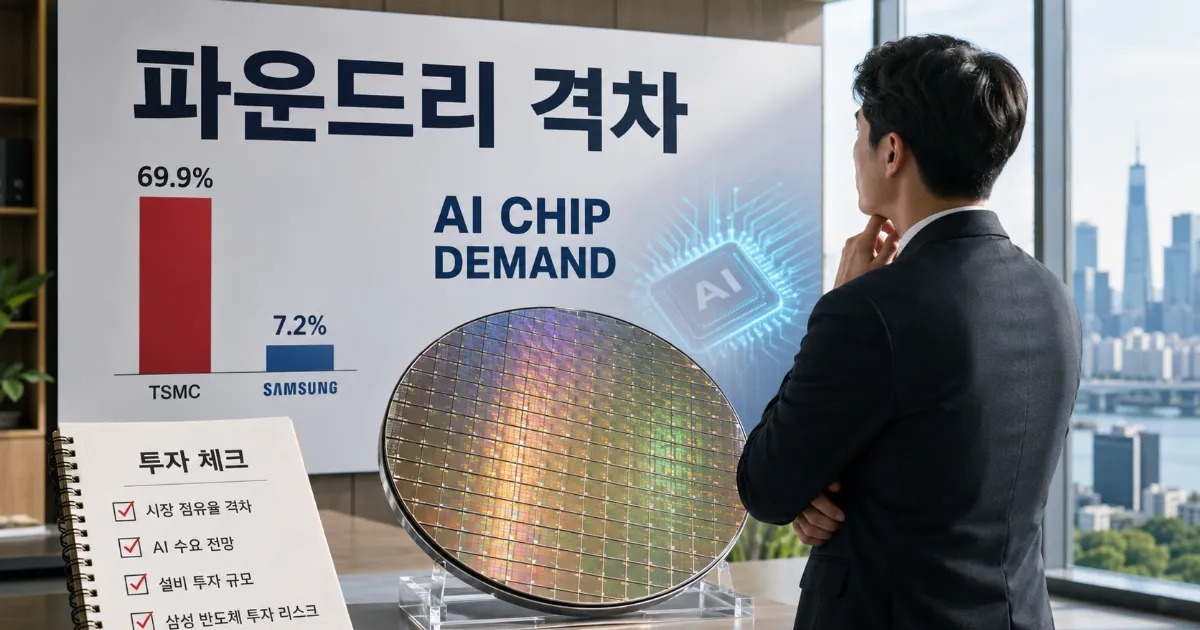TSMC 삼성 파운드리 격차, 투자자가 봐야 할 AI 반도체 핵심 기준