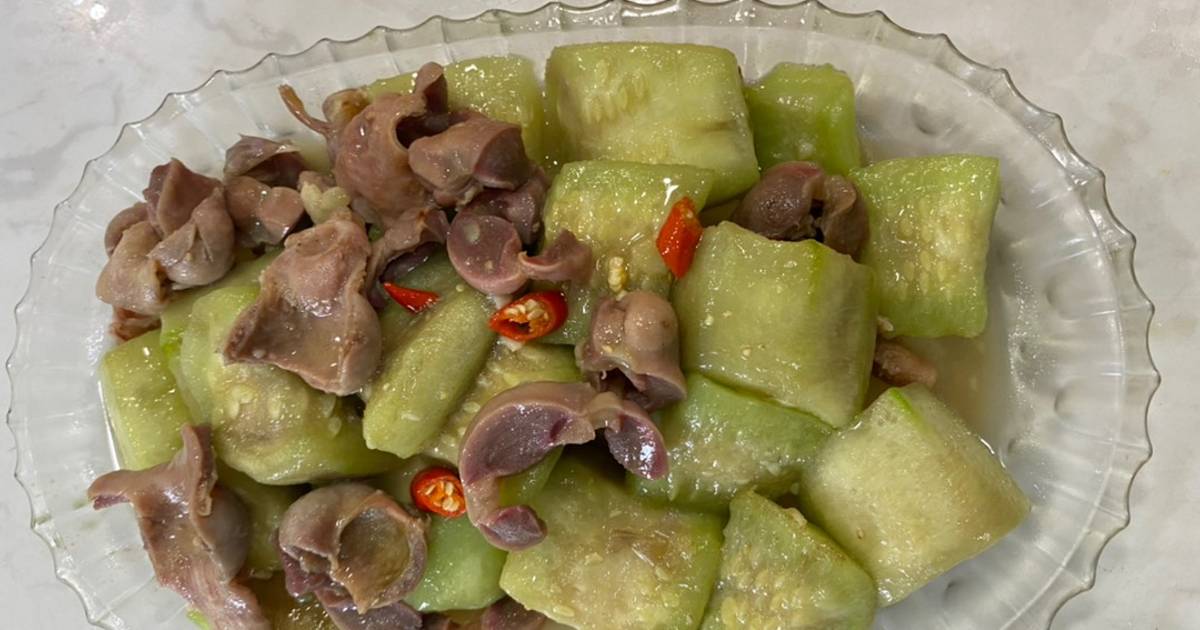 Mướp xào mề gà